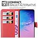 Custodia Compatibile Con Samsung Galaxy S20 Ultra In Rosso Carminio - Coperchio Protettiva Con Chiusura Magnetica, Funzione Stand E Tasca Per Le Carte - Foto miniatura 4