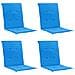 Cuscini per Sedie da Giardino 4 pz Blu 100x50x4 cm - Foto miniatura 1