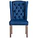 Sedia Da Pranzo Blu In Velluto - Foto miniatura 4