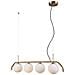 Sospensione Moderna A Sospensione In Ottone Miele A 4 Luci Con Paralume Bianco, G9 - Foto miniatura 2