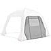 Parete Laterale Tenda con Porta e Finestra Air Gazebo Grigio - Foto miniatura 1