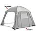 Parete Laterale Tenda con Porta e Finestra Air Gazebo Grigio - Foto miniatura 2