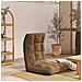Sedia A Sdraio Da Terra Pieghevole Marrone In Tessuto - Foto miniatura 1
