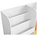 Libreria Montessoriana Per Bambini - Scaffale Portagiochi - 3 Scaffali + 2 Ripiani + 2 Cestini - Kmb37-w - Foto miniatura 3