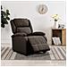 Poltrona Reclinabile Marrone Scuro In Tessuto - Foto miniatura 1