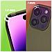 Cover Per Iphone 14 Pro Ibrida Semirigida Sottile Leggera Grigia - Foto miniatura 5