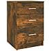 Comodino Rovere Fumo 40x40x63 Cm In Legno Multistrato - Foto miniatura 1