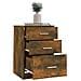 Comodino Rovere Fumo 40x40x63 Cm In Legno Multistrato - Foto miniatura 4