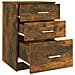 Comodino Rovere Fumo 40x40x63 Cm In Legno Multistrato - Foto miniatura 7