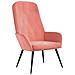 Sedia Relax Rosa In Velluto - Foto miniatura 2