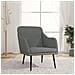 Poltrona Grigio Scuro 63x76x80 Cm In Tessuto - Foto miniatura 1
