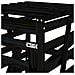 Copribidone Nero 84x90x128,5 Cm In Legno Massello Di Pino - Foto miniatura 3