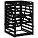 Copribidone Nero 84x90x128,5 Cm In Legno Massello Di Pino - Foto miniatura 7