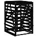 Copribidone Nero 84x90x128,5 Cm In Legno Massello Di Pino - Foto miniatura 1