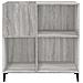 Mobile Porta Dischi Grigio Sonoma 84,5x38x89 Legno Multistrato - Foto miniatura 4