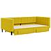 Divano Letto Estraibile Con Cassetti Giallo 100x200cm Velluto - Foto miniatura 2