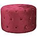 Pouf Seduta Rotondo 67 Cm Rivestito In Velluto Morbido E Colorato Softy - Darkred - Foto miniatura 1