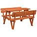 Tavolo Da Picnic Per 4 Bambini Con Foro Ombrellone Legno Abete - Foto miniatura 2