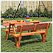 Tavolo Da Picnic Per 4 Bambini Con Foro Ombrellone Legno Abete - Foto miniatura 1
