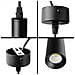 Lampadario Da Soffitto Led Luce Naturale 4000k 3 Watt Stile Moderno Nero A11-nn - Foto miniatura 4