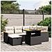 Set Divani Da Giardino Con Cuscini 7pz Nero Polyrattan - Foto miniatura 1