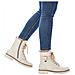 White Casual Closed Ladies Mid Height Boots Stivaletti Pelle Scarpe Donna Bianco Eu 41, D8475-80 - Foto miniatura 2
