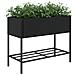 Fioriera da Giardino con Ripiano Nera in Polyrattan - Foto miniatura 8