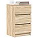 Comodino con 3 Cassetti Rovere Sonoma 39x35x65 cm - Foto miniatura 8