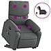 Poltrona Alzapersona Massaggi Elettrica Grigio Scuro Tessuto - Foto miniatura 2