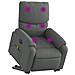 Poltrona Alzapersona Massaggi Elettrica Grigio Scuro Tessuto - Foto miniatura 3