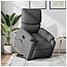 Poltrona Alzapersona Massaggi Elettrica Grigio Scuro Tessuto - Foto miniatura 1