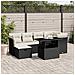 Set Divani Da Giardino Con Cuscini 7pz Nero Polyrattan - Foto miniatura 1