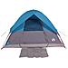 Tenda da Campeggio a Cupola per 4 Persone Blu Impermeabile - Foto miniatura 5