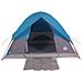 Tenda da Campeggio a Cupola per 4 Persone Blu Impermeabile - Foto miniatura 7