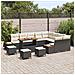 Set Divano Giardino 13 Pezzi con Cuscini Polyrattan Nero Acacia, Set Pranzo Giardino 4 Pezzi con Cuscini Polyrattan Nero Acacia - Foto miniatura 3
