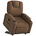 Poltrona Alzapersona Reclinabile Elettrica Marrone Tessuto - Foto miniatura 3