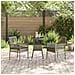 Set da pranzo da giardino 3 pezzi Grigio in rattan sintetico - Foto miniatura 4