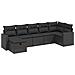 Set Divani da Giardino con Cuscini 7pz Nero Polyrattan - Foto miniatura 1