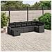 Set Divani da Giardino con Cuscini 7pz Nero Polyrattan - Foto miniatura 2