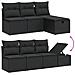 Set Divani da Giardino con Cuscini 7pz Nero Polyrattan - Foto miniatura 3