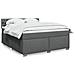 Giroletto a Molle con Materasso Grigio Scuro 180x200 cm Tessuto - Foto miniatura 2