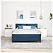 Struttura Letto con Materasso Blu Scuro Tessuto 140 x 200 cm - Foto miniatura 5