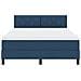 Struttura Letto con Materasso Blu Scuro Tessuto 140 x 200 cm - Foto miniatura 8
