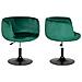 Sgabello Da Bar In Velluto Verde Nolan - Foto miniatura 4