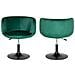 Sgabello Da Bar In Velluto Verde Nolan - Foto miniatura 5