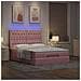 Struttura Letto Pouf con Materassi Rosa 140x190 cm in Velluto - Foto miniatura 3
