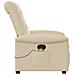 Poltrona Massaggiante Reclinabile Crema in Tessuto - Foto miniatura 4