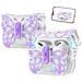 Custodia Protettiva A Farfalla In Tpu Compatibile Con Apple Airpods 4 - Antigraffio, Antipolvere Purple - Foto miniatura 1