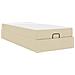 Struttura del letto con materasso Crema 80 x 200 cm Tessuto - Foto miniatura 1