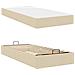 Struttura del letto con materasso Crema 80 x 200 cm Tessuto - Foto miniatura 5